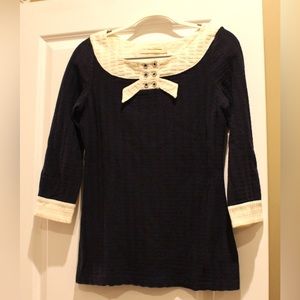 Anthropologie Pilcro Blue & White Top